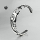 SILVER BRACELET BANGLE STAINLESS STEEL MENS CUFF VINTAGE STYLE