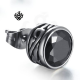 Silver stud swarovski crystal stainless steel single earring round 1.25ct
