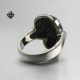 Silver skull ring solid stainless steel band soft gothic
