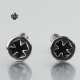 Silver screw nail earrings stainless steel cross stud fashion unique soft gothic