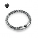  Silver bracelet bikies chain stainless steel solid strong soft gothic