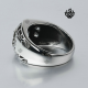 Silver ring simulated diamond stainless steel wedding engagement fashion