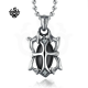 Silver pendant blue swarovski crystal stainless steel necklace gothic new