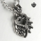 Silver dragon wing eagle wing heart clear crystals stainless steel pendant cool