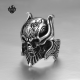 Silver biker ring skull stainless steel solid band soft gothic