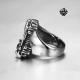 Silver biker ring stainless steel motor engine band