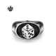  Silver ring stainless steel lucky dice soft gothic 