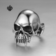 Silver biker ring stainless steel skull band punk soft gothic