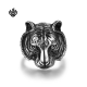 Silver biker ring stainless steel tiger jaguar band soft gothic