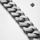 Brushed Stainless Steel Wide Chunky Links Bracelet 22.5cm Mens Jeweller