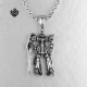 Silver Gundam pendant stainless steel necklace movie replica soft gothic