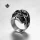 Silver biker ring stainless steel skull band soft gothic punk