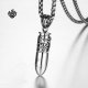 Silver bullet pendant stainless steel necklace soft gothic 