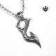 Silver sword evil blade knife pendant stainless steel necklace soft gothic 