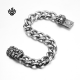  Silver bikies bracelet stainless steel mens skull chain 21cm soft gothic 