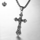 Cross necklace skull pendant stainless steel chain soft gothic 