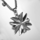 Silver funky cross pendant stainless steel necklace solid soft gothic 