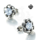 Silver stud swarovski crystal stainless steel flower vintage style earrings cool
