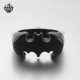 Black Batman ring solid stainless steel band movie replica soft gothic 