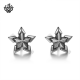 Sharp solid star earrings stainless steel stud quality made jewellery 