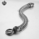  Silver anchor sailor bracelet stainless steel double chain soft gothic 