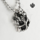 Silver cross black swarovski crystal stainless steel pendant necklace gothic new
