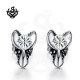 Silver stud clear swarovski crystal earrings soft gothic 0.25ct