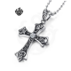 skulls cross simulated diamond silver stainless steel titanium gothic pendant