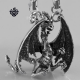 Silver 3D dragon pendant stainless steel necklace soft gothic