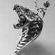 Silver cobra pendant stainless steel celtic necklace soft gothic