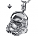Silver Star Wars A New Hope EFX Replica Stormtrooper Helmet s steel necklace