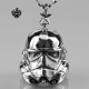 Silver Star Wars A New Hope EFX Replica Stormtrooper Helmet s steel necklace