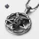 Silver demon pendant stainless steel vintage style the face of evil necklace