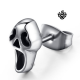 Silver stud stainless steel ghost earring single soft gothic