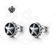 Silver stud vintage style stainless steel star earrings