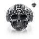 Silver skulls ring solid stainless steel band