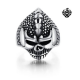 Silver iguala skull ring solid stainless steel band