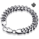 Silver bracelet stainless steel mens chain soft gothic