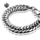 Silver bracelet bikies chain chunky heavy stainless steel