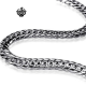 Silver necklace solid stainless steel Miami Cuban Link Chain 24"