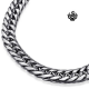 Silver necklace solid stainless steel Miami Cuban Link Chain 24"