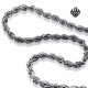Silver necklace solid stainless steel twisted chain 610mm or 710mm