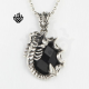 Silver scorpion black onyx pendant stainless steel necklace soft gothic