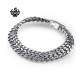 Silver bracelet stainless steel mens chain 220mm soft gothic