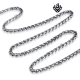 Silver necklace solid stainless steel twisted Chain